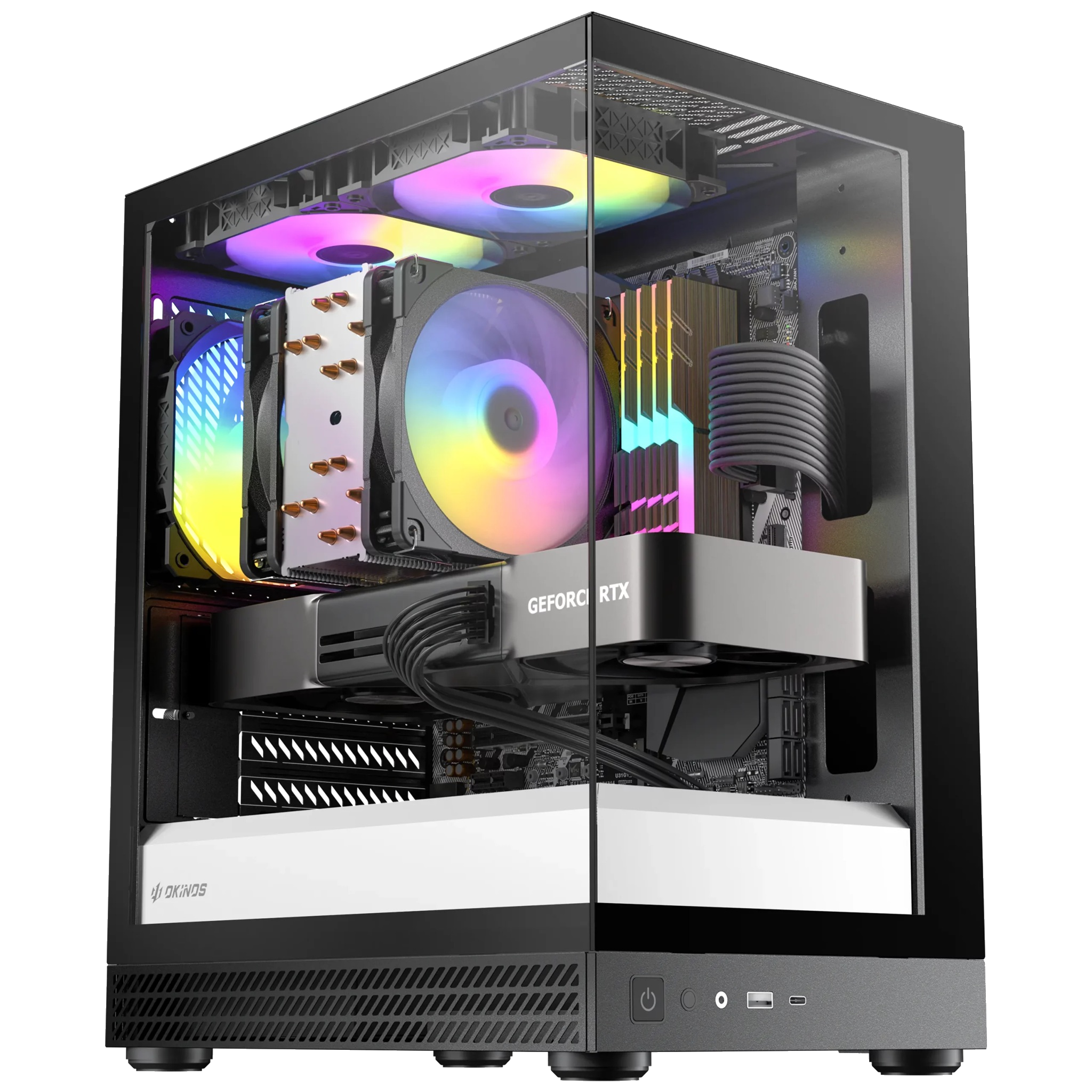 OKINOS AQUA UNO ZEBRA, Mini Tower, Micro-ATX/ITX image 2