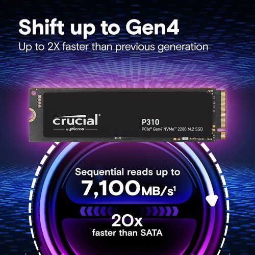 Crucial P310 1TB Gen4 2280 NVMe SSD image 3