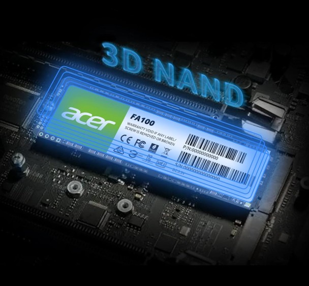 ACER FA100-512GB SSD M.2 NVMe PCIe Gen 3*4 Read speed 3300MB/ sWrite Speed 2200MB/s  BL.9BWWA.119 - 5 Year Warranty image 2