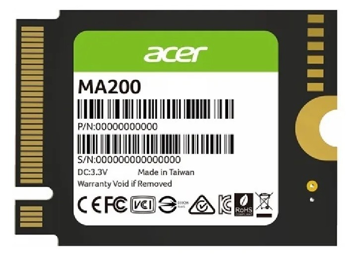 ACER MA200-1TB SSD M.2 NVMe PCIe Gen 4*4 Read speed 5200MB/ s Write Speed 4700MB/s BL.9BWWA.154 - 5 Year Warranty image 3