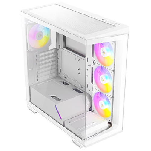 Antec C3 ARGB - White, Mid Tower, ATX/Micro-ATX/ITX, 270° Tempered Glass, USB-C, 4× PWM ARGB Fans, 360mm Radiator, 2Yr Wty image 2