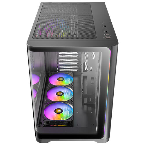 Antec C5 Curve ARGB - Black, ATX/Micro-ATX/ITX, Curved TG, Dual Chamber, Back-Connect, 4xARGB PWM Fans, 360mm Rad, 410mm GPU, USB-C Gen2, 2Yr Wty image 2