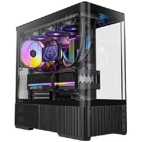 Antec C6 Curve ARGB, Mid Tower ATX case, tempered glass, 3 ARGB PWM fans, USB-C 10Gbps, GPU ≤450mm, CPU ≤180mm, 360mm radiator support image 2