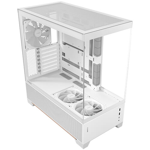 Antec C6 WOOD - White, Mid Tower, ATX/Micro-ATX/ITX, Tempered Glass, USB-C 10Gbps, 3 PWM Fans, 360mm Radiator, 450mm GPU, 2Yr Wty image 2