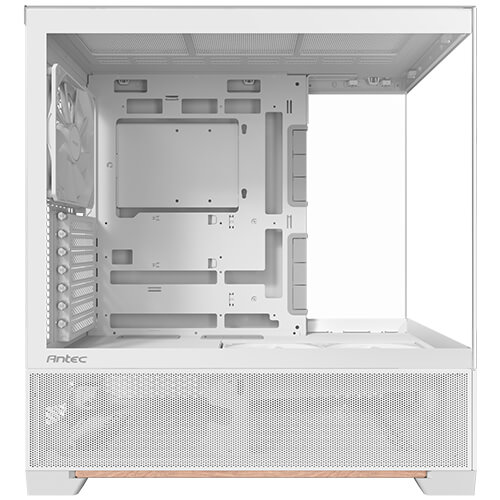 Antec C6 WOOD - White, Mid Tower, ATX/Micro-ATX/ITX, Tempered Glass, USB-C 10Gbps, 3 PWM Fans, 360mm Radiator, 450mm GPU, 2Yr Wty image 3