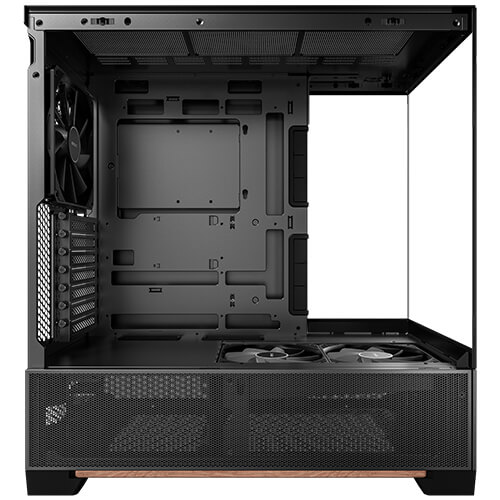 Antec C6 WOOD - Black, Mid Tower, ATX/Micro-ATX/ITX, Tempered Glass, USB-C 10Gbps, 3 PWM Fans, 360mm Radiator, 450mm GPU, 2Yr Wty image 3