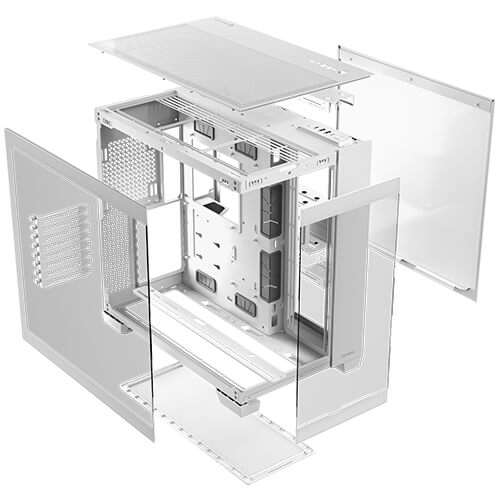 Antec C8 - White, Full Tower, E-ATX/ATX/Micro-ATX/ITX, 270° Tempered Glass, USB-C 10Gbps, Triple 360mm Radiator Support, 2Yr Wty image 4