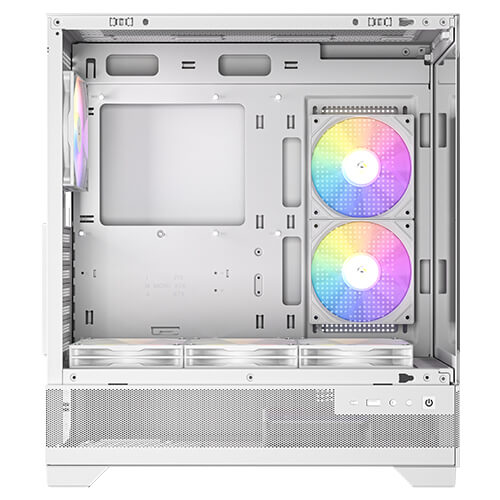 Antec CX700 ARGB - White, Mid Tower, ATX/Micro-ATX/ITX, 270° Tempered Glass, USB-C, 3× ARGB PWM Fans, 360mm Radiator, 1Yr Wty image 3