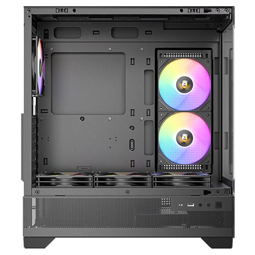 Antec CX700 ARGB - Black, Mid Tower, ATX/Micro-ATX/ITX, 270° Tempered Glass, USB-C, 3× ARGB PWM Fans, 360mm Radiator, 1Yr Wty image 3