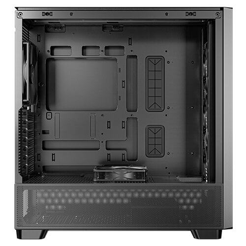 Antec Flux - Black, Mid Tower, E-ATX/ATX/Micro-ATX/ITX, Tempered Glass, Wood Front, USB-C 10Gbps, 5× PWM Fans, 2Yr Wty image 2
