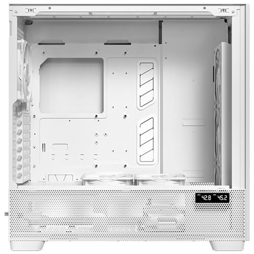 Antec Flux Pro EUV - White, Full Tower, E-ATX/ATX/Micro-ATX/ITX, Tempered Glass, Wood Front, USB-C, 6× PWM Fans, 2Yr Wty image 2
