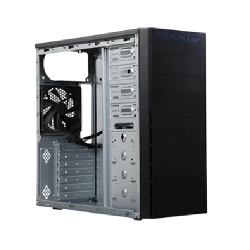 Antec VSK4000B-U3 - Black, Mini Tower, ATX/Micro-ATX/Mini-ITX, 2× USB 3.0, 1× 120mm Rear Fan, 5× 3.5" Bays, Black, 2-Yr Wty image 3