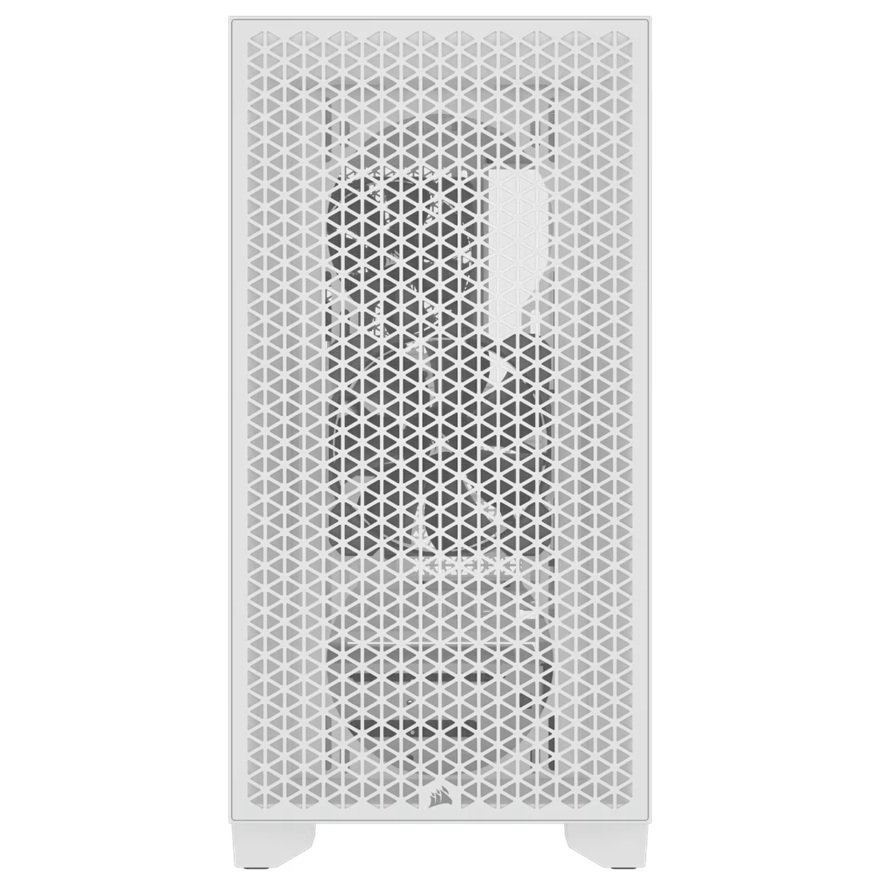 Corsair 3000D AIRFLOW Mid-Tower PC Case - White, Tempered Glass, ATX, 360mm GPU, 170mm CPU, 360mm radiator, 7 slots, USB 3.2, Dust Filtered, 2yr wty image 2