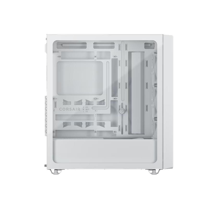 Corsair 3200D RS Mid-Tower PC Case - White, ATX mATX ITX, TG panel, 400mm GPU, 165mm CPU, 360mm rad, USB-C, 7 slots, 2x2.5 1x3.5, 2yr wty, steel TG image 2