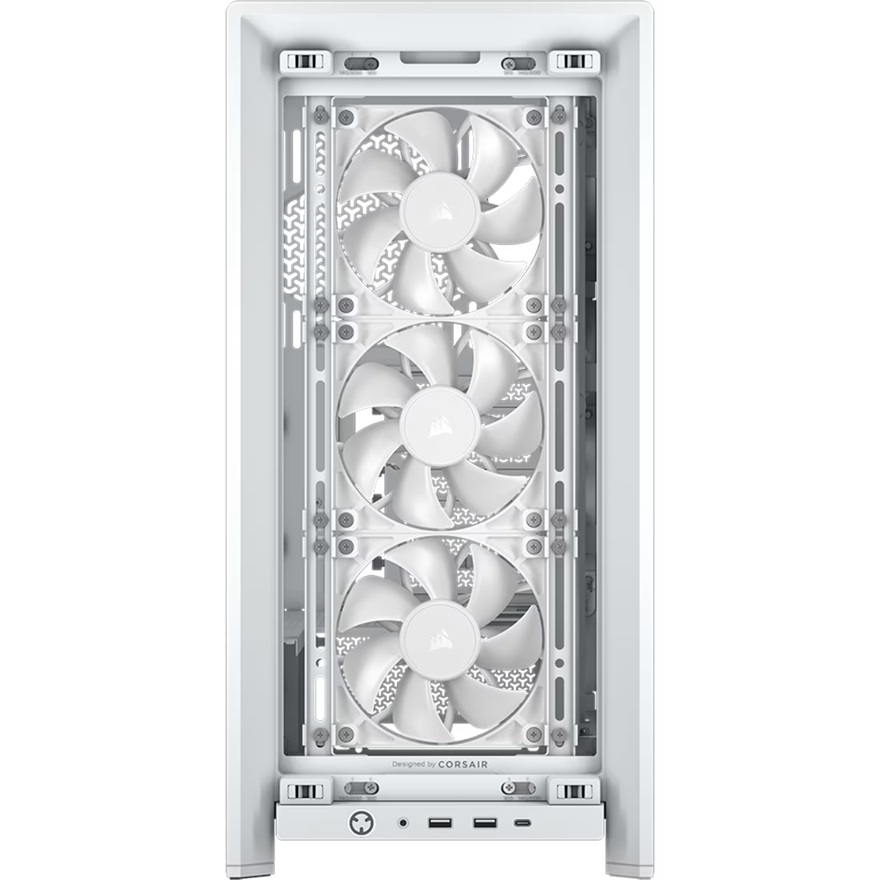 Corsair FRAME 4000D RS Modular Mid-Tower PC Case - White, ATX, 430mm GPU, 170mm CPU cooler, 360mm rad, 1x USB-C 3.2 Gen 2 image 2