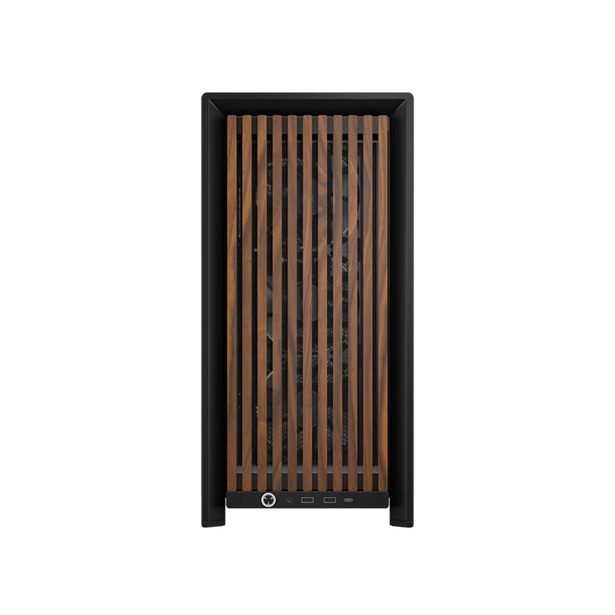 Corsair FRAME 4000D WOOD RS Modular Mid-Tower PC Case - White/Walnut, E-ATX ATX mATX ITX, TG wood, 430mm GPU, 170mm CPU, 360mm rad, USB-C, vert GPU image 2