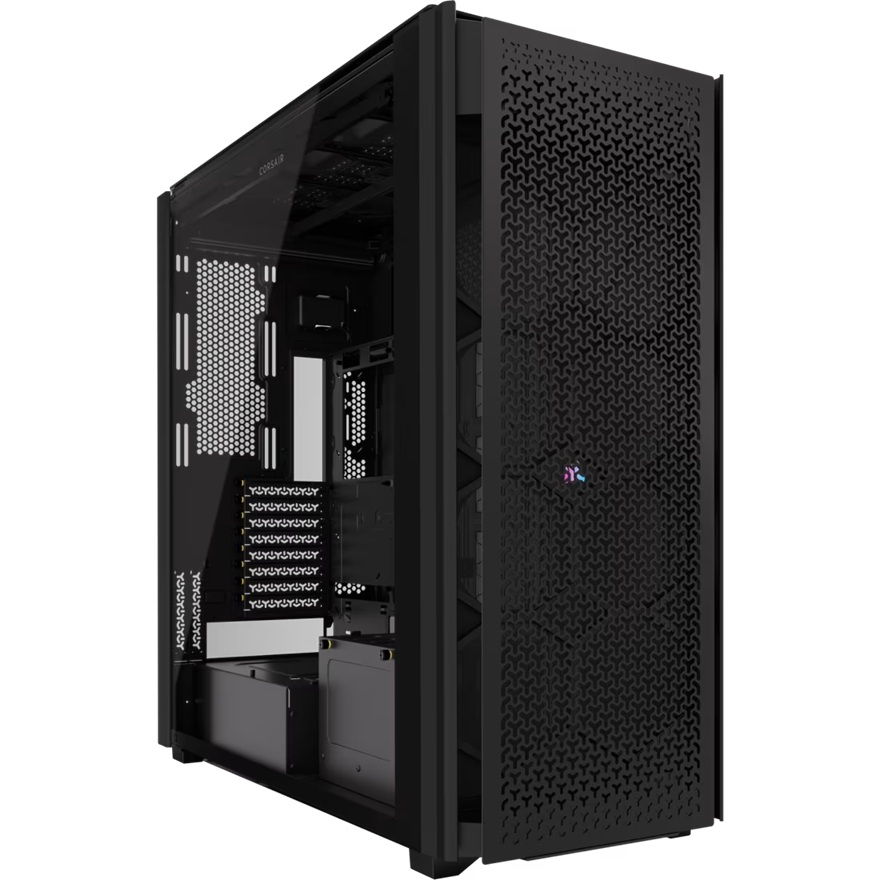 Corsair iCUE LINK 9000D RGB AIRFLOW Super Full-Tower PC Case - Black, 698×307×698mm, GPU 580mm, 6x 2.5", 5x 3.5", rad 480mm, 2x USB-C 180mm CPU Cooler