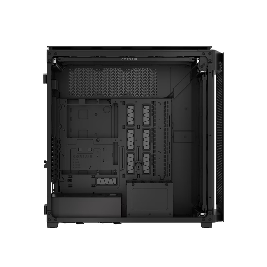 Corsair iCUE LINK 9000D RGB AIRFLOW Super Full-Tower PC Case - Black, 698×307×698mm, GPU 580mm, 6x 2.5", 5x 3.5", rad 480mm, 2x USB-C 180mm CPU Cooler image 2