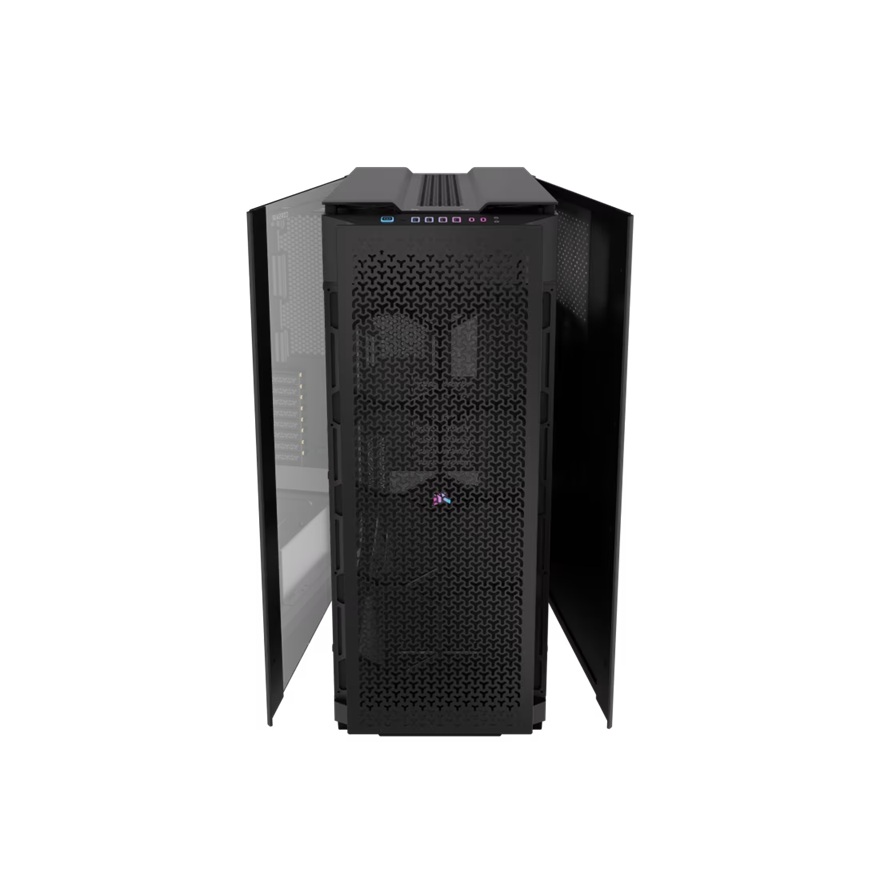 Corsair iCUE LINK 9000D RGB AIRFLOW Super Full-Tower PC Case - Black, 698×307×698mm, GPU 580mm, 6x 2.5", 5x 3.5", rad 480mm, 2x USB-C 180mm CPU Cooler image 3