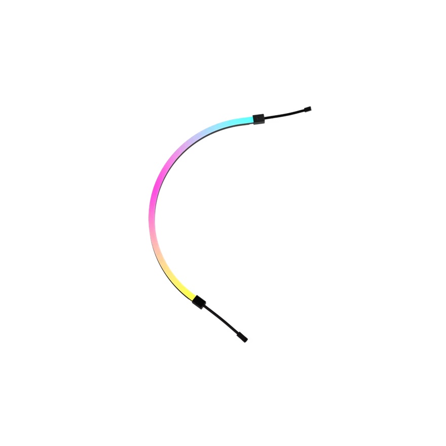Corsair LS430 Aurora RGB Light Strips - 430mm – 430×10×10mm, black, magnetic mount, addressable LEDs, iCUE compatible, flexible image 3