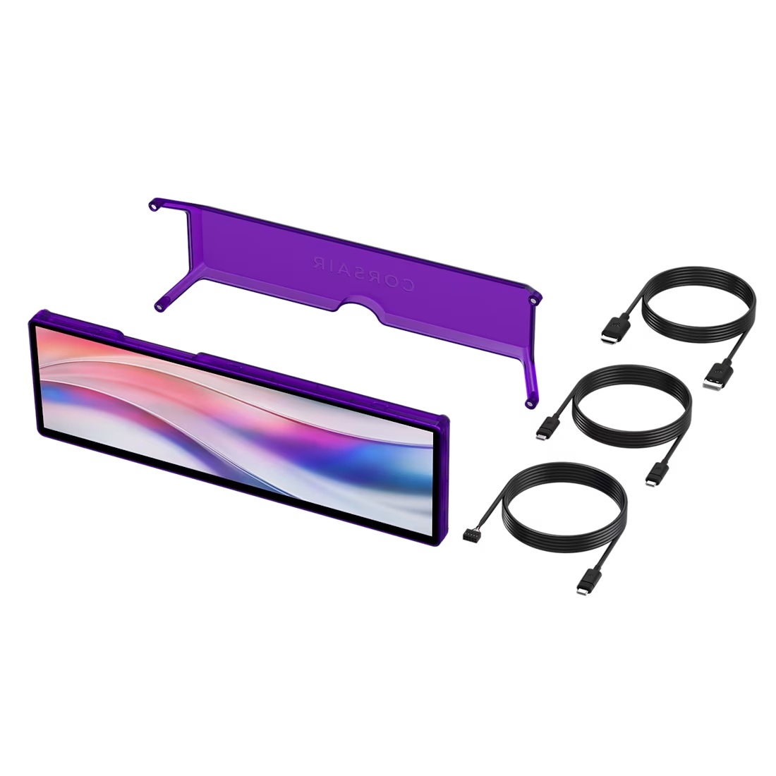 Corsair XENEON EDGE 14.5" LCD Touchscreen - Atomic Purple, 2560x720@60Hz, HDMI/USB-C, 5-p touch, magnetic mount, detachable stand, vertical/horizontal image 3