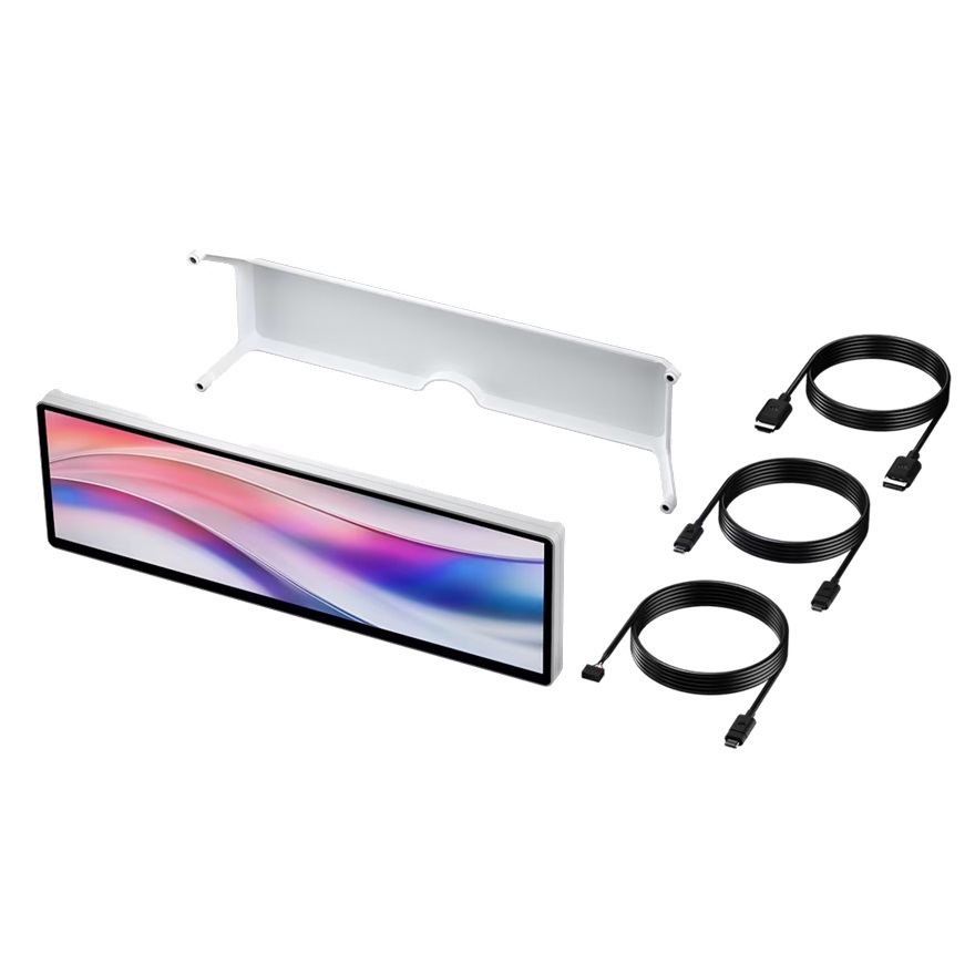 Corsair XENEON EDGE 14.5" LCD Touchscreen - White, 2560x720@60Hz, HDMI/USB-C, 5-point touch, magnetic mount, detachable stand, vertical/horizontal use image 3