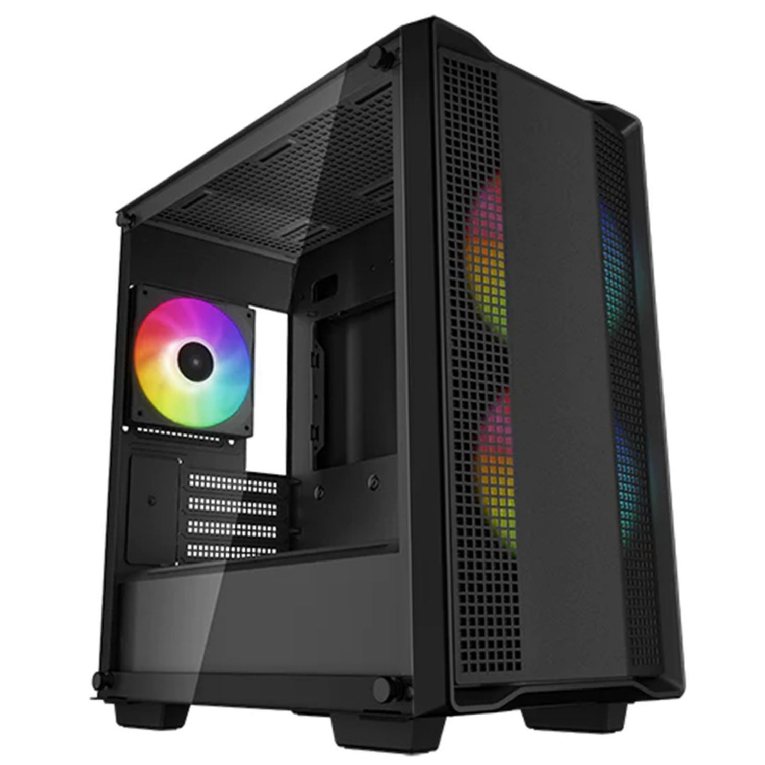 DeepCool CC360 ARGB Micro-ATX Case 3x120mm Pre-Installed ARGB Fans ,Tempered Glass Panel, Front USB3.0×1、USB2.0×1、Audio×1 image 2