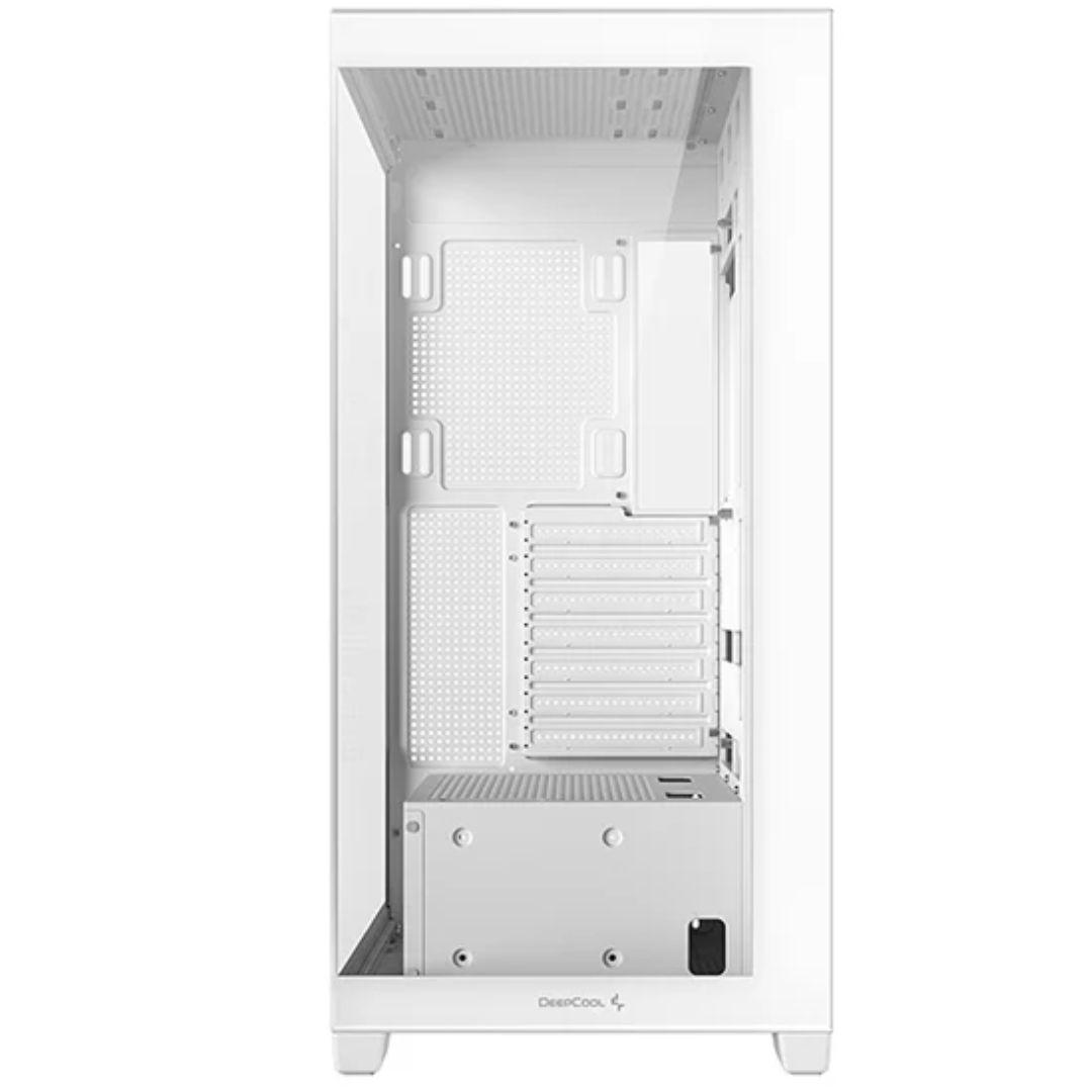 DeepCool CG580 White Panoramic ATX Mid-Tower Case, Up to 2x 360mm Radiators, 9x120mm Fans. Front 2x USB3.0, Audio I/O Panel (LS) image 3