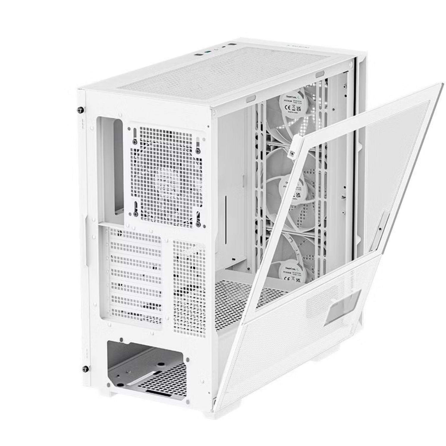 DeepCool CH560 DIGITAL White High Airflow Mid-Tower ATX Case, Digital Status Display, Magnetic Hybrid Mesh, 3 Pre-Installed 140mm Fans (LS) image 4