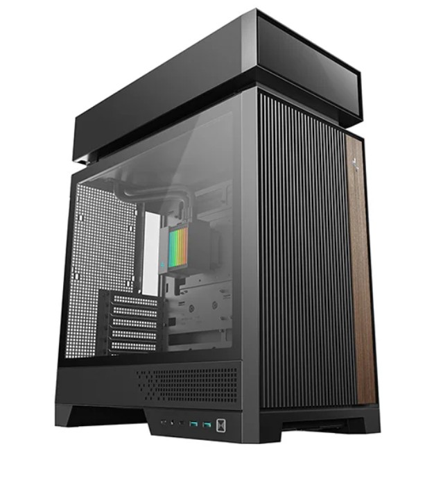 DeepCool CL6600 Innovative Compartmentalised ATX Case, Pre-installed 360mm Liquid Cooler, Up To 388mm GPUs, BTF, 7 Expansion Slots image 2