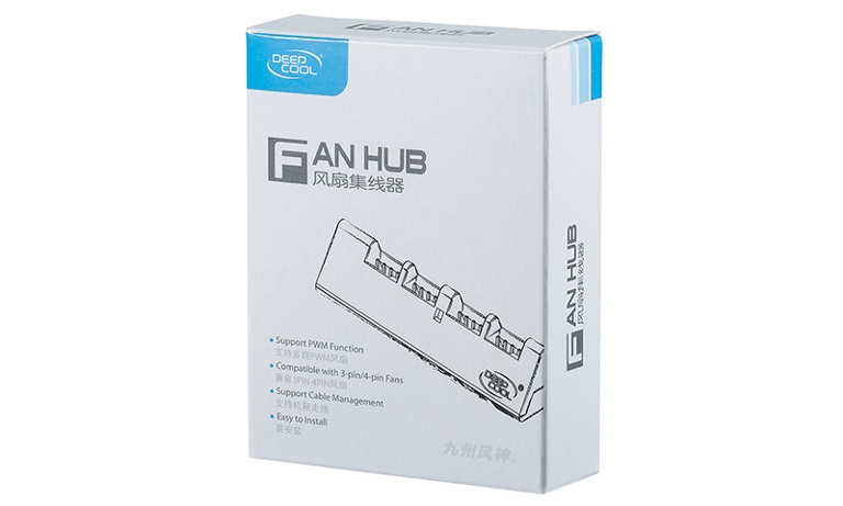 DeepCool FH-04 4 Port Fan Hub, Compatible With 12V 3PIN/4PIN Fans, 550mm, Extend Up To 4 Fans image 2