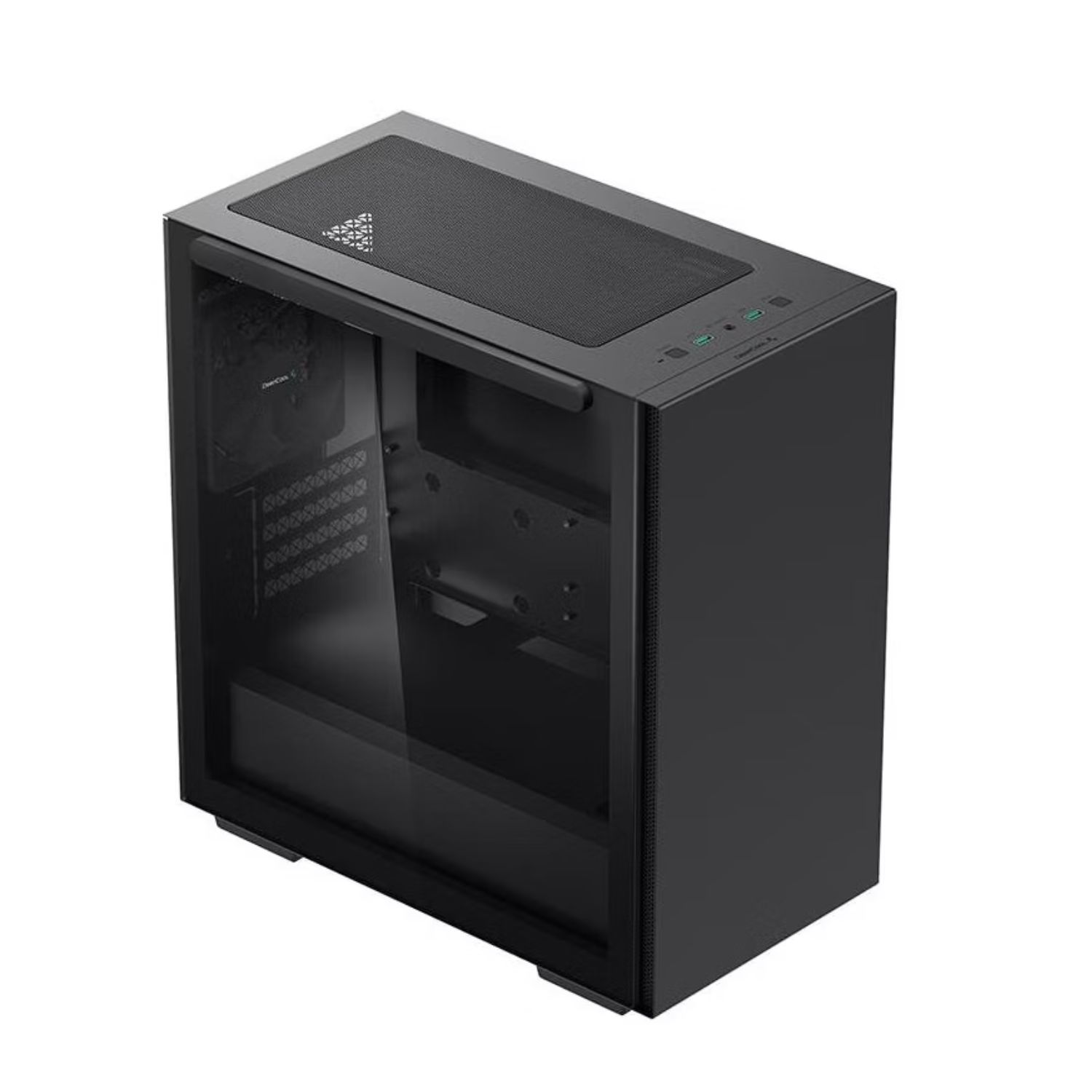 DeepCool MACUBE 110 Black Minimalistic Micro-ATX Case, Magnetic Tempered Glass Panel, Removable Drive Cage, Adjustable GPU Holder, 1xPreinstalled Fan image 2