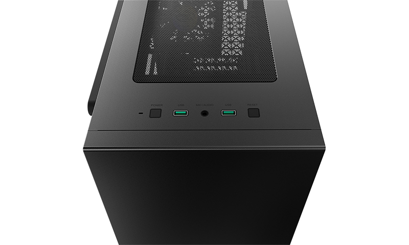DeepCool MACUBE 110 Black Minimalistic Micro-ATX Case, Magnetic Tempered Glass Panel, Removable Drive Cage, Adjustable GPU Holder, 1xPreinstalled Fan image 3