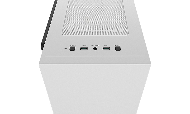 DeepCool MACUBE 110 White Minimalistic Micro-ATX Case, Magnetic Tempered Glass Panel, Removable Drive Cage, Adjustable GPU Holder, 1xPreinstalled Fan image 3