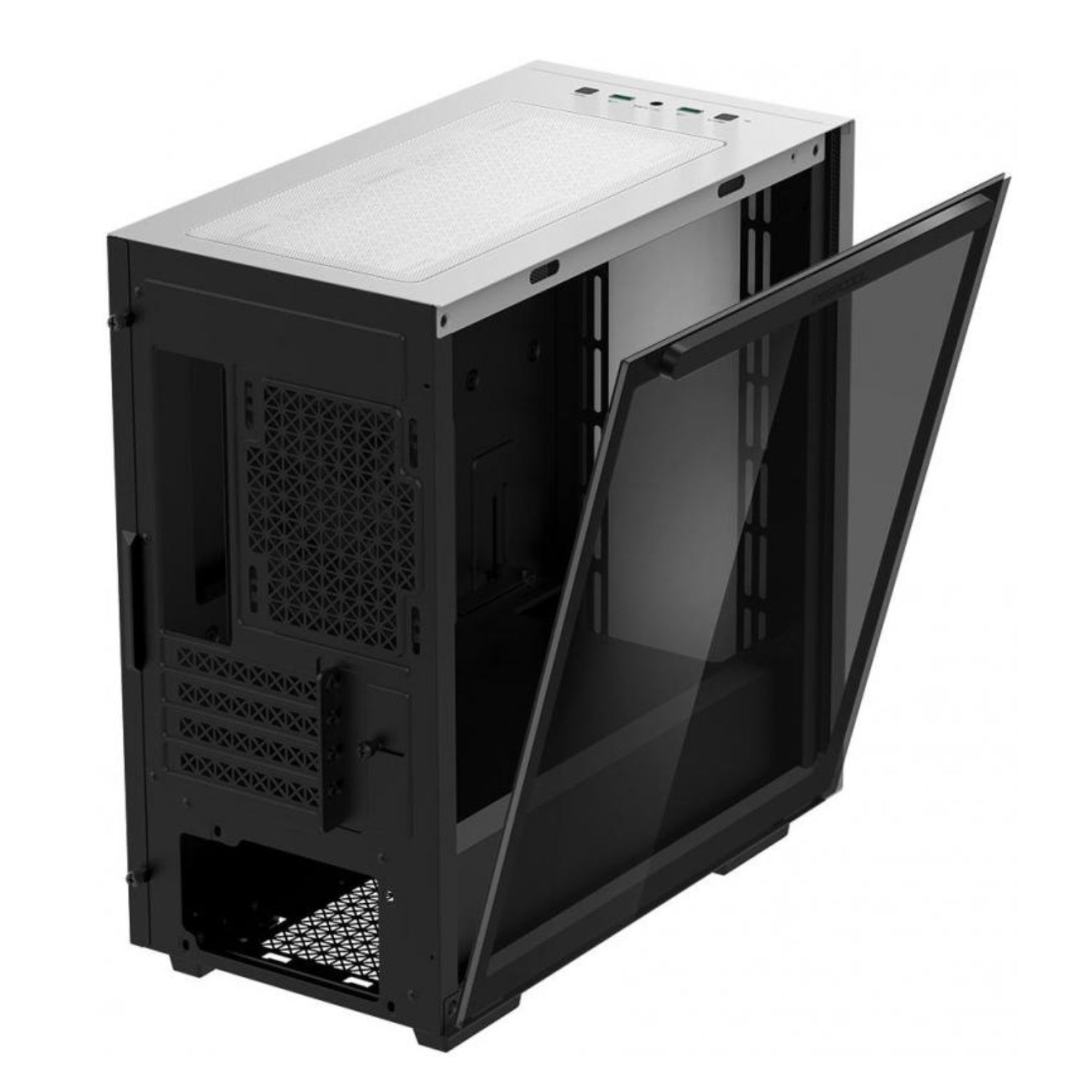 DeepCool MACUBE 110 White Minimalistic Micro-ATX Case, Magnetic Tempered Glass Panel, Removable Drive Cage, Adjustable GPU Holder, 1xPreinstalled Fan image 4