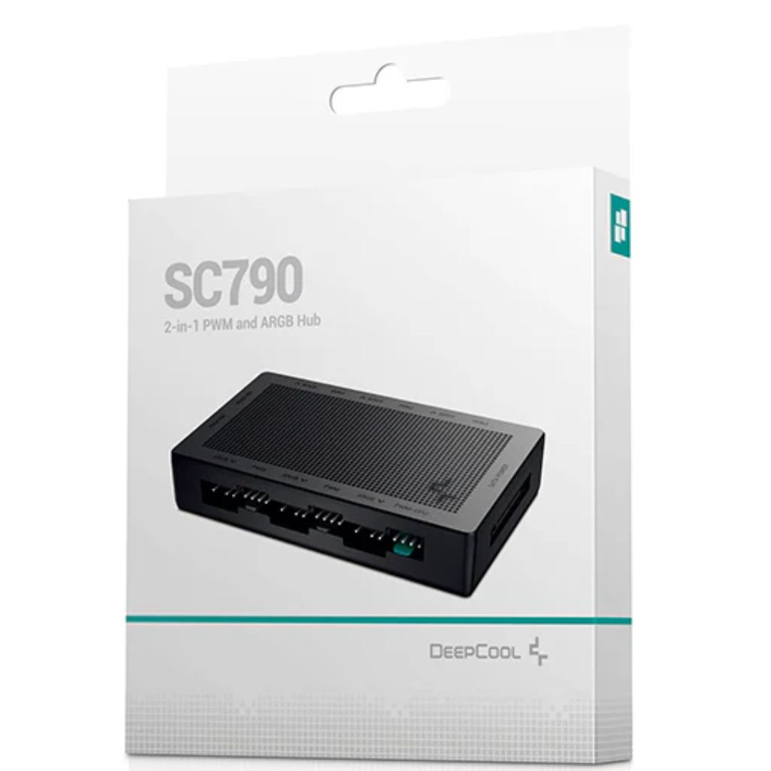 DeepCool SC790 2-in-1 PWM & RGB hub, SATA Power Connector , 12 Port ARGB Hub image 3