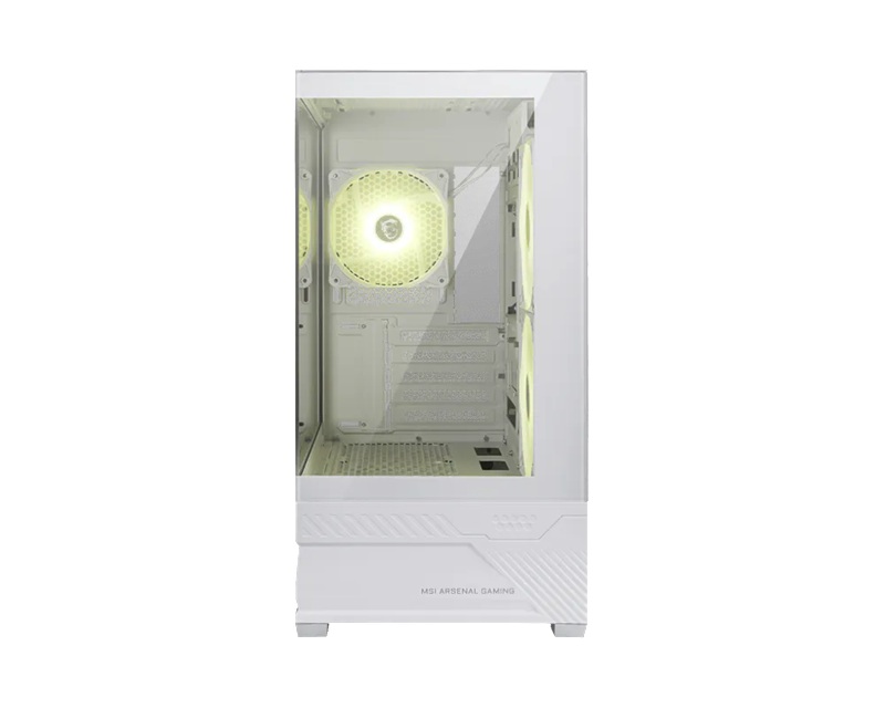 SI MAG PANO M110R - White, Mini Tower, 270° Panoramic Glass, Micro-ATX/Mini-ITX, 3x ARGB Fans, 360mm Radiator, 410mm GPU, USB-C, 5 Expansion Slots. image 2