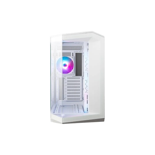 MSI MAG PANO 100R PZ WHITE Micro ATX Case, 2 x USB 5Gbps , 1x USB C 20Gbps, 1 x Audio-Out / Mic,, 3x 2.5", 2x 3.5", Micro ATX / Mini ITX