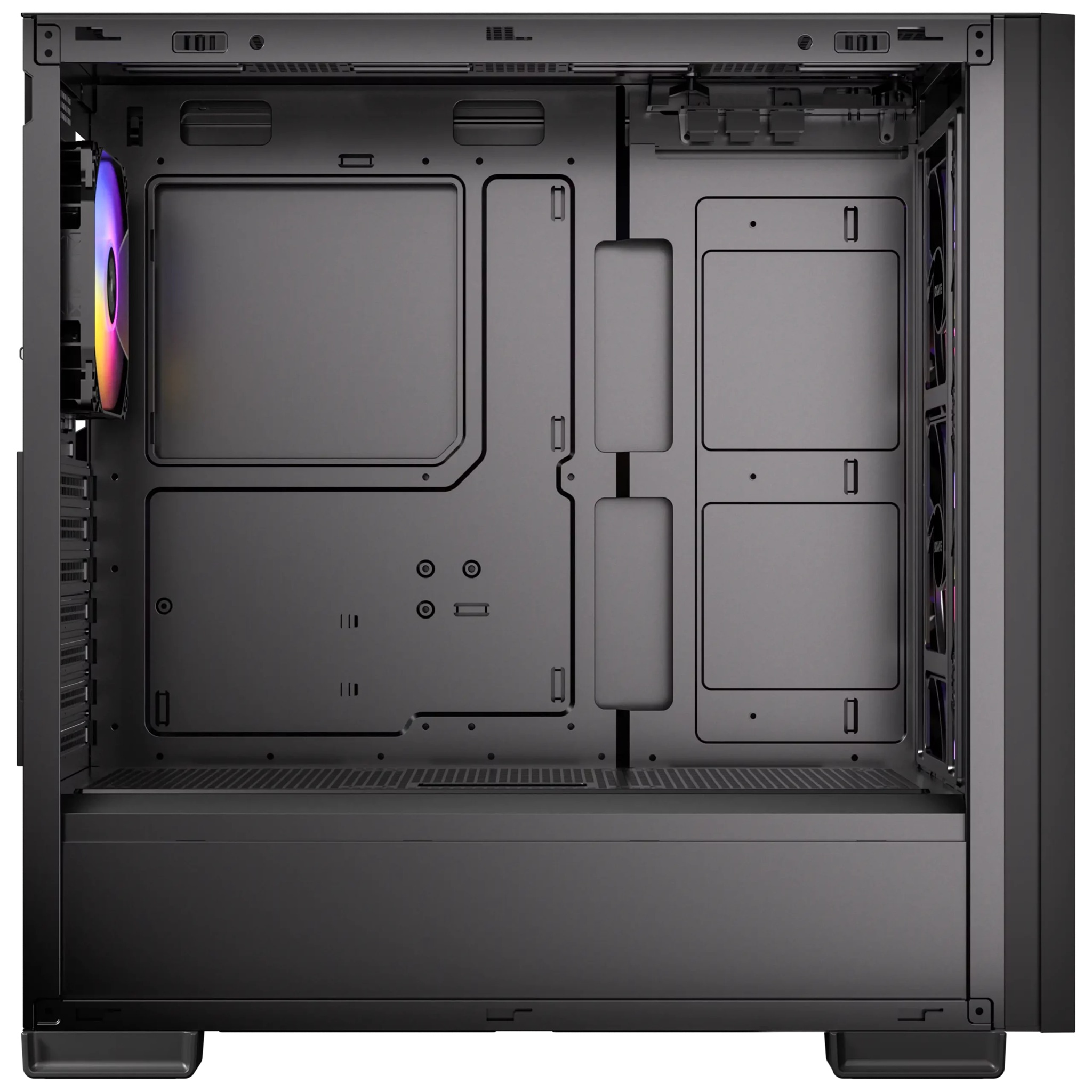 OKINOS 612 ARGB Mid Tower ATX case, tempered glass, USB-C 5Gbps, 4x120mm ARGB fans, 405mm GPU, 175mm CPU, 360mm radiator support image 3