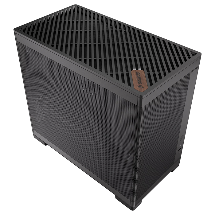 OKINOS Mini Art 4 - Black, Mini Tower, Micro-ATX/ITX, Mesh Panels, USB-C 10Gbps, 3 Fans, 240mm Radiator, 330mm GPU Clearance image 2