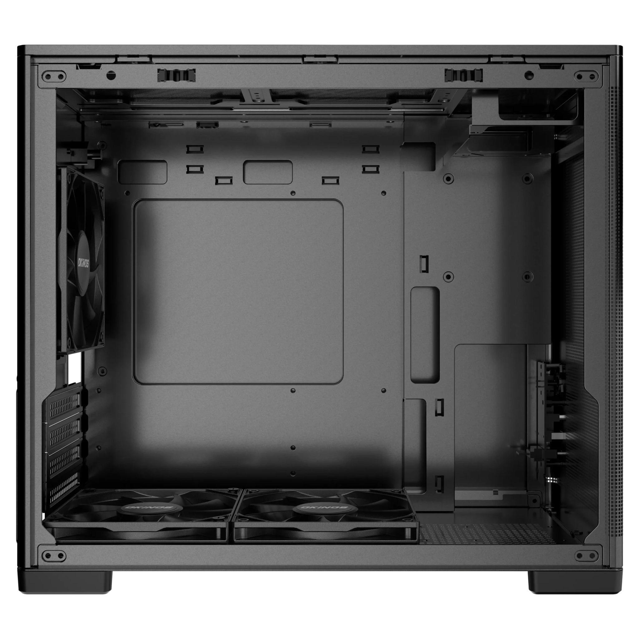OKINOS Mini Art 4 - Black, Mini Tower, Micro-ATX/ITX, Mesh Panels, USB-C 10Gbps, 3 Fans, 240mm Radiator, 330mm GPU Clearance image 3