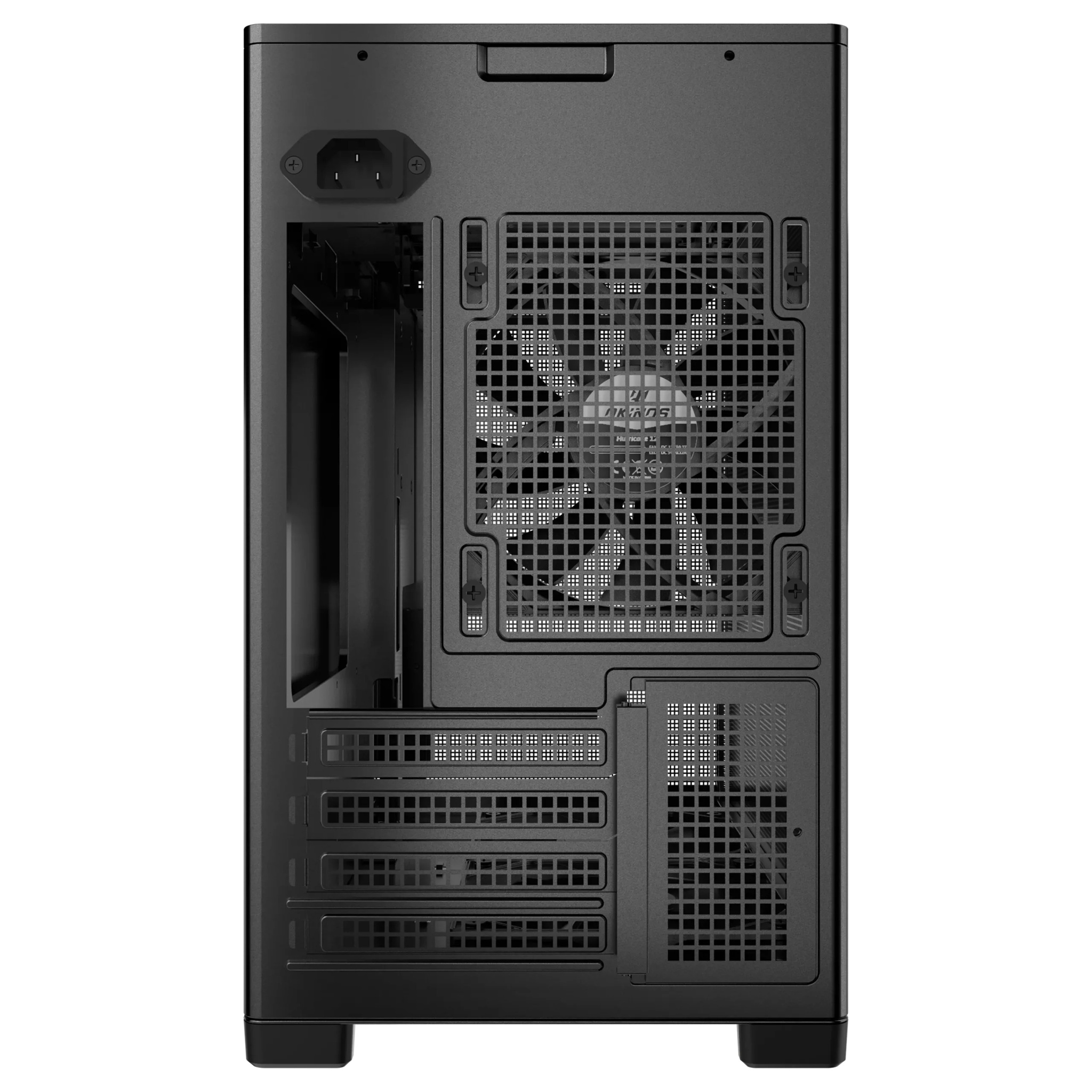 OKINOS Mini Art 4 - Black, Mini Tower, Micro-ATX/ITX, Mesh Panels, USB-C 10Gbps, 3 Fans, 240mm Radiator, 330mm GPU Clearance image 4