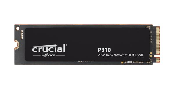 Crucial P310 4TB Gen4 2280 NVMe SSD 7100/6000 MB/s R/W 800TBW 1000K/1000K IOPS 1.5M hrs MTTF Full-Drive Encryption M.2 PCIe4 5yrs