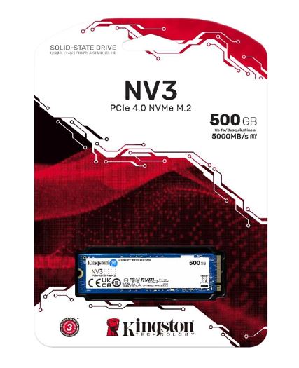 Kingston SNV3S NV3 500GB PCle 4.0x4 NVMe M.2 2280 SSD 5000/3000MB/s compaitible Notebook and SFF 5Y Limited image 3