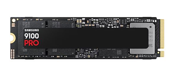 Samsung 9100 PRO 4TB PCIe Gen5 NVMe SSD 14800MB/s 13400MB/s R/W 2200K/2600K IOPS 2400TBW 1.5M hrs V-NAND TLC AES 256-bit Encryption 5yr wty