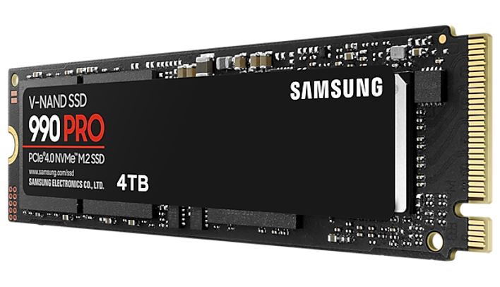 Samsung 990 Pro 4TB Gen4 NVMe SSD 7450MB/s 6900MB/s R/W 1600K/1550K IOPS 2400TBW 1.5M Hrs MTBF for PS5 5yrs Wty image 3