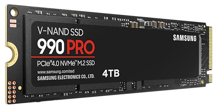 Samsung 990 Pro 4TB Gen4 NVMe SSD 7450MB/s 6900MB/s R/W 1600K/1550K IOPS 2400TBW 1.5M Hrs MTBF for PS5 5yrs Wty image 4