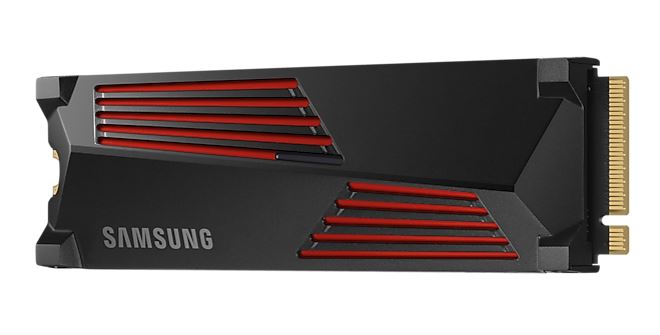 Samsung 990 Pro 4TB with Heatsink Gen4 NVMe SSD 7450MB/s 6900MB/s R/W 1600K/1550K IOPS 2400TBW 1.5M Hrs MTBF for PS5 5yrs Wty image 3