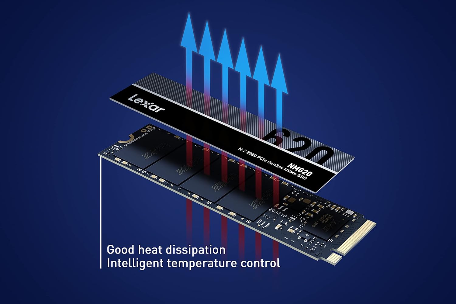 Lexar LNM620X002T-RNNNG Internal SSD 2TB M.2 2280 PCIe Gen3x4, read up to 3500MB/s, write up to 3000MB/s image 3