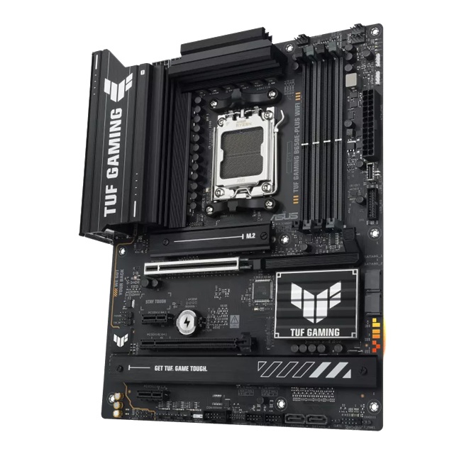 ASUS AMD TUF GAMING B650E-PLUS WIFI (AM5) ATX Motherboard, DDR5 256GB, PCIe 5.0 x16, 3x M.2, 4x SATA, Wi-Fi 6E, 2.5Gb LAN, 1x HDMI, 1x DP image 2